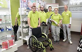 von links Alexander Schmidtke, Nico Oberste-Vorth, Robin Dinc, Laura Engberg und Markus Malcher High-Tech und solides Handwerk